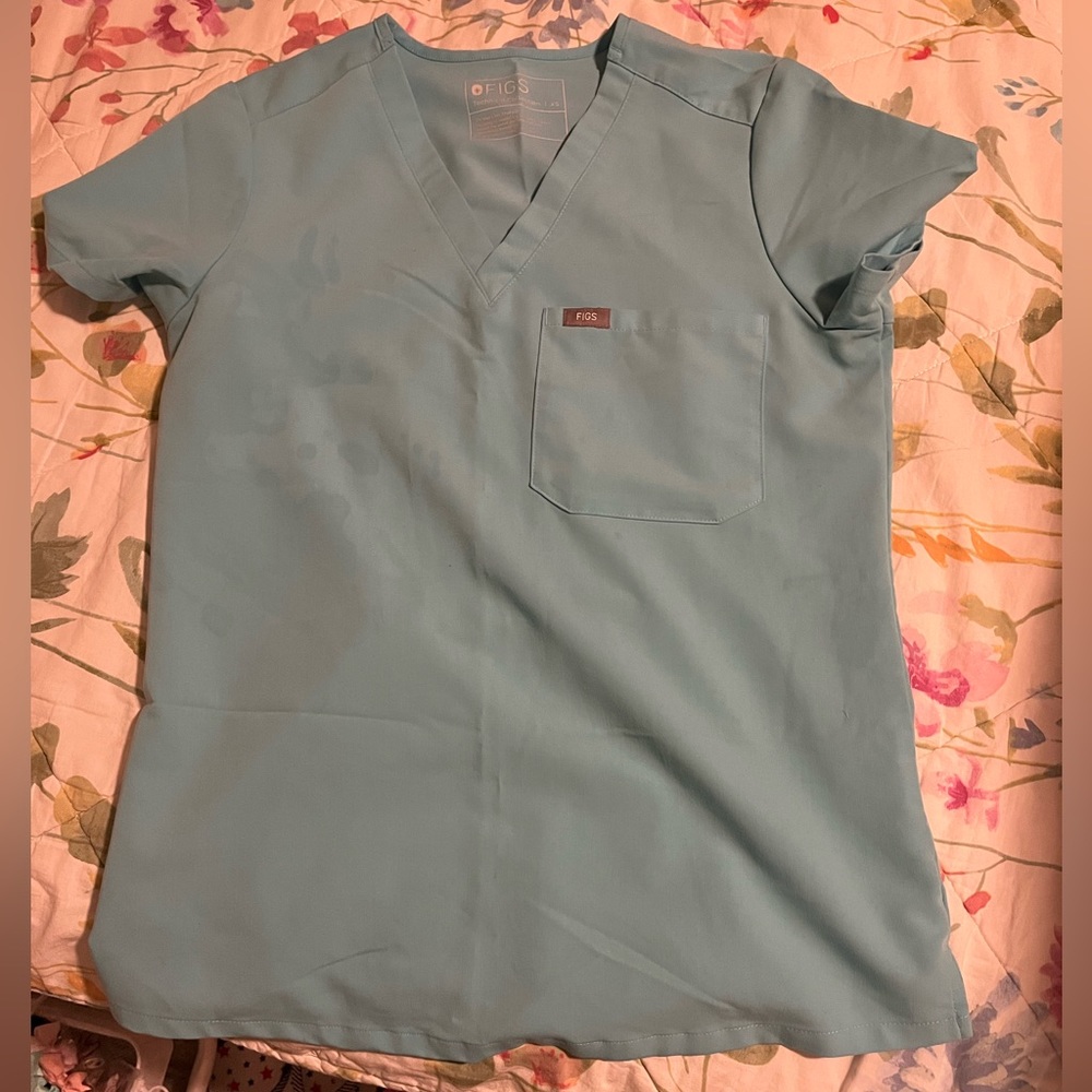Figs neon blue top
